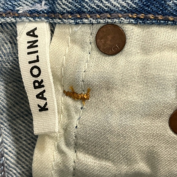 GRLFRND Karolina Distressed High Rise Skinny Ripped Cotton Jean NEW - Picture 13 of 15